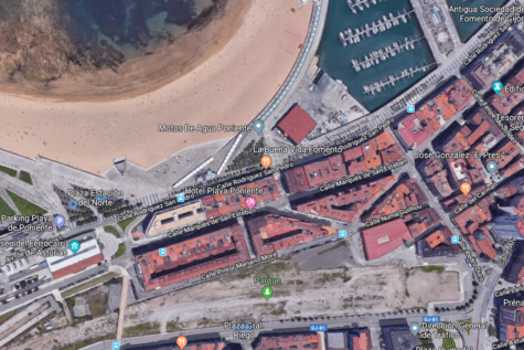 Calle de Marqués de San Esteban en Gijón, donde tuvo lugar el suceso.