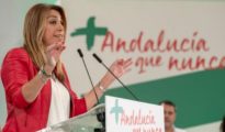 La presidenta andaluza, Susana Díaz, durante su intervención en la reunión del comité director del PSOE-A ayer en Sevilla.