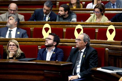 Torra este martes en el pleno del Parlament