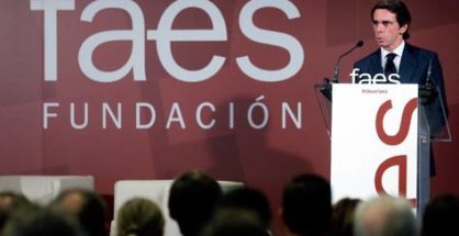 Aznar durante su intervención en la clausura del III Foro #IDEASFAES.