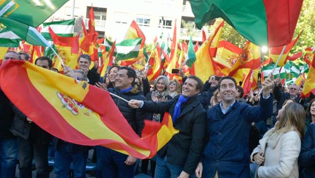 El presidente del PP, Pablo Casado, en Granada