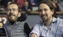 Echenique y Pablo Iglesias, en una acto del partido