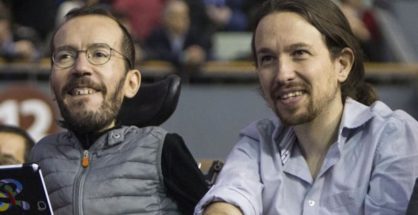 Echenique y Pablo Iglesias, en una acto del partido