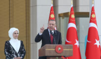 El presidente de Turquía, Recep Tayyip Erdogan, durante su discurso inaugural del pasado 9 de julio en Ankara.