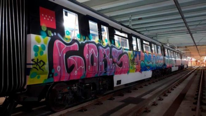 Grafiti en el Metro de Barcelona
