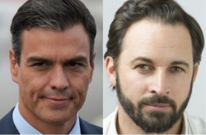 Pedro Sánchez y Santiago Abascal, las dos caras de una misma moneda.