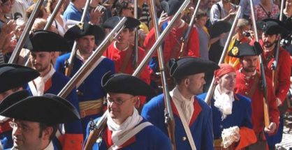 Recreación histórica de los soldados del «Regimiento de infantería de la Diputación del General de Cataluña»