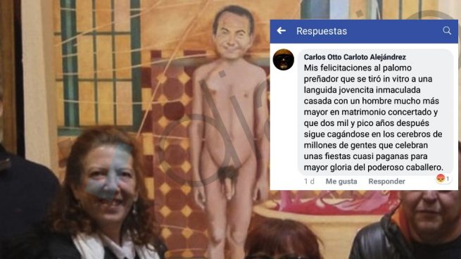 Imagen de Zapatero y el mensaje del candidato de Cambiemos Navalcarnero.