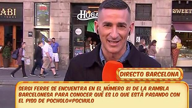 Sergi Ferré, en una conexión en directo en «Sálvame» - MEDIASET