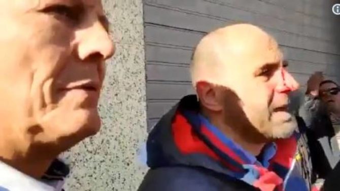 Sergio Atalaya ha resultado herido en la nariz/@Albert_Rivera