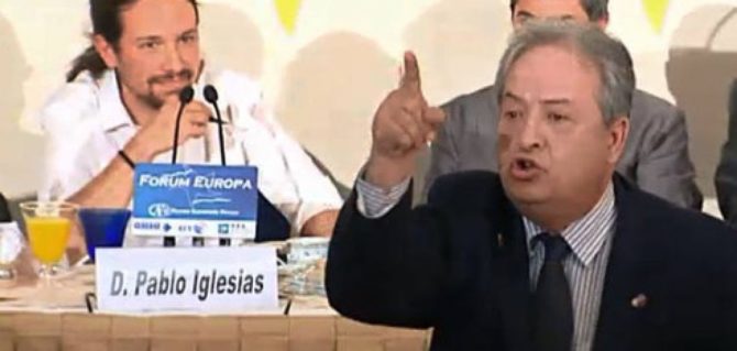 Casillas acusando a Pablo Iglesias de complicidad con la represión que vive Venezuela..