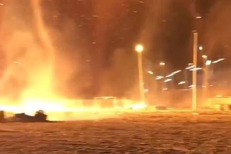 Lluvia de fuego en la localidad holandesa de Scheveningen