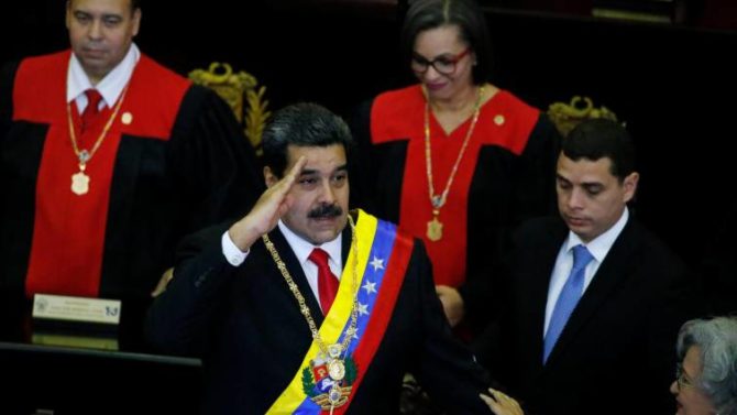 Maduro durante su discurso en el Tribunal Supremo 