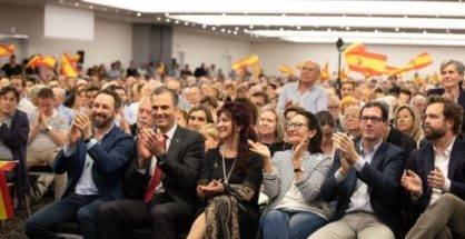 Imagen del acto de VOX en Barcelona el 3 de junio de 2018.