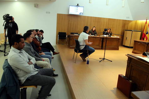 Juicio celebrado contra los militares en la Audiencia de Huesca (Heraldo)