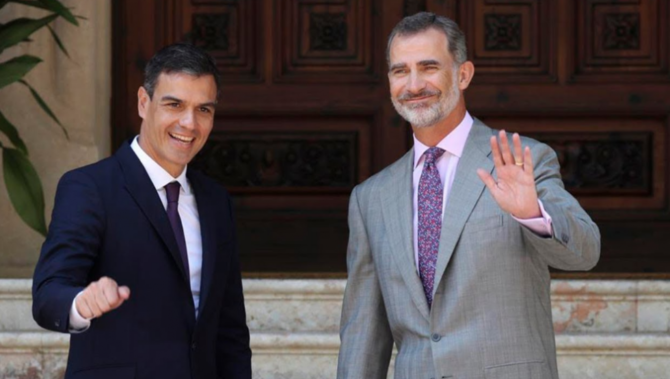 Pedro Sánchez y el Rey Felipe