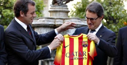 Sandro Rosell (i) y Artur Mas