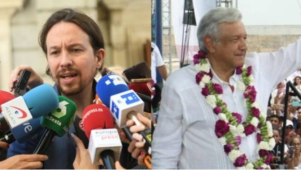 Pablo Iglesias y Andrés Manuel López Obrador