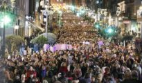 Imagen de la manifestación feminista en Vigo.