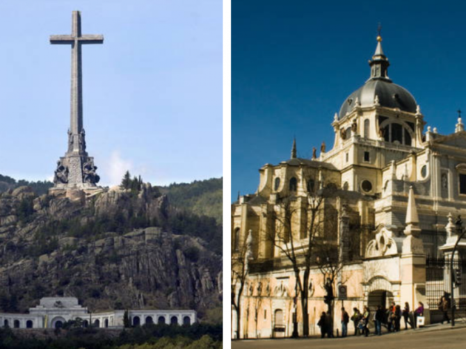 El Valle de los Caídos y la Catedral de la Almudena