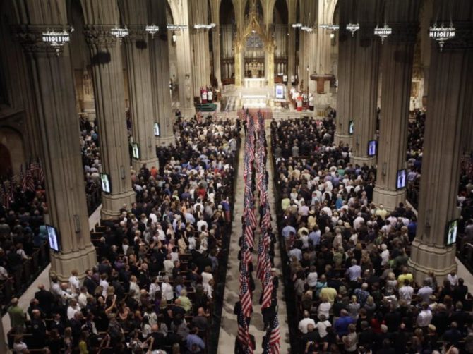 Ceremonia en la catedral de San Patricio de Nueva York.