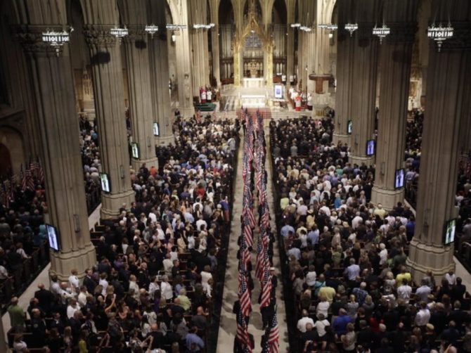 Ceremonia en la catedral de San Patricio de Nueva York. 