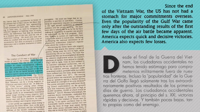 Fragmento copiado sin citar al autor en un artículo de Mestre publicado en la revista Aeronáutica y Astronáutica 