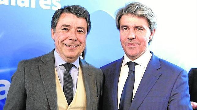 Ángel Garrido (derecha) junto a Ignacio González