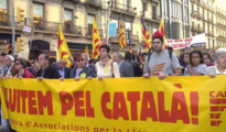 Manifestación a favor del catalán