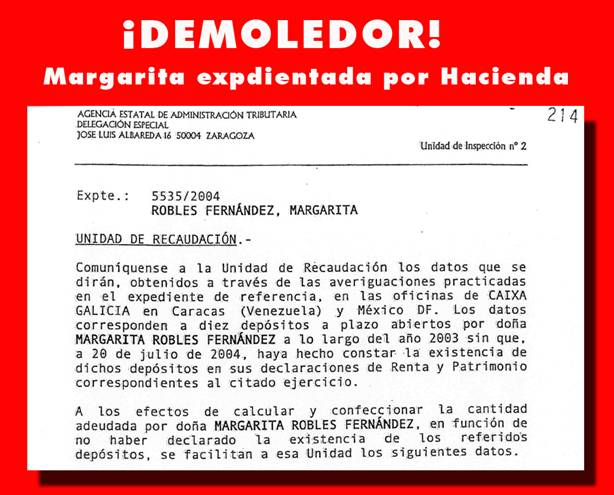 ACODAP acusa a la ministra de Defensa de sacar de España más de 6 millones de euros y exige su detención inmediata Margarita-hacienda