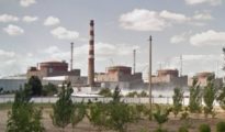 Vistas del exterior de la central nuclear de Zaporizhzhia.