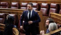 Santiago Abascal, este jueves en el Congreso de los Diputados.