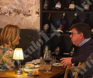 La portavoz del Gobierno, Pilar Alegría, cenando con el presunto acosador sexual Paco Salazar (Foto: Artículo 14)
